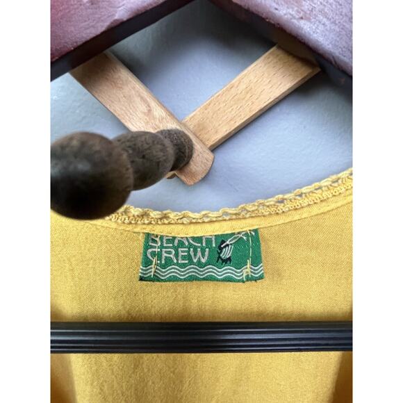 Beach Crew Dress Womens OSFA Peacock Print Sleeveless Maxi Dress Flowy Boho FLAW - Picture 9 of 10